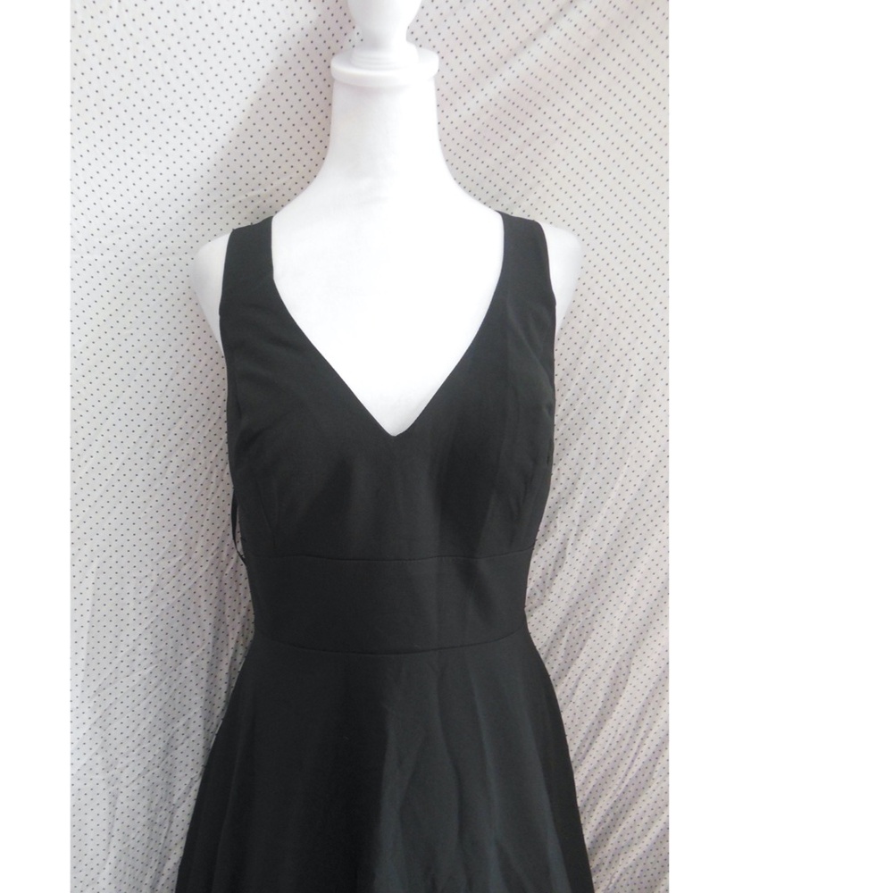 NEW Ieena Mac Duggal BLACK Classic SLEEVELESS Empire Waist A-LINE BALL GOWN - Picture 8 of 15